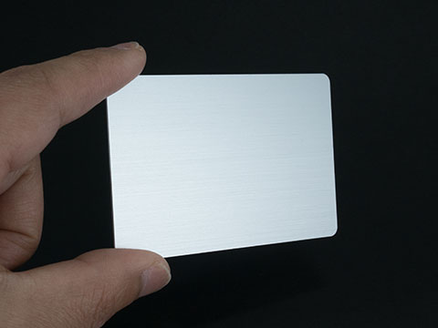 銀ヘアラインカード